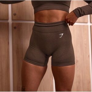 Gymshark Vital Seamless 2.0 Shorts Size M - Brown Marl